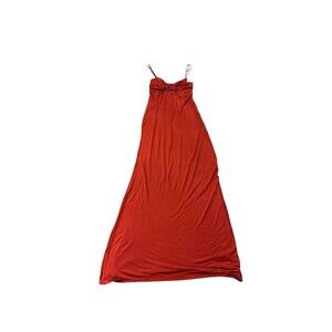 Forever 21 maxi dress burnt orange M adjustable straps boho beach tomato girl